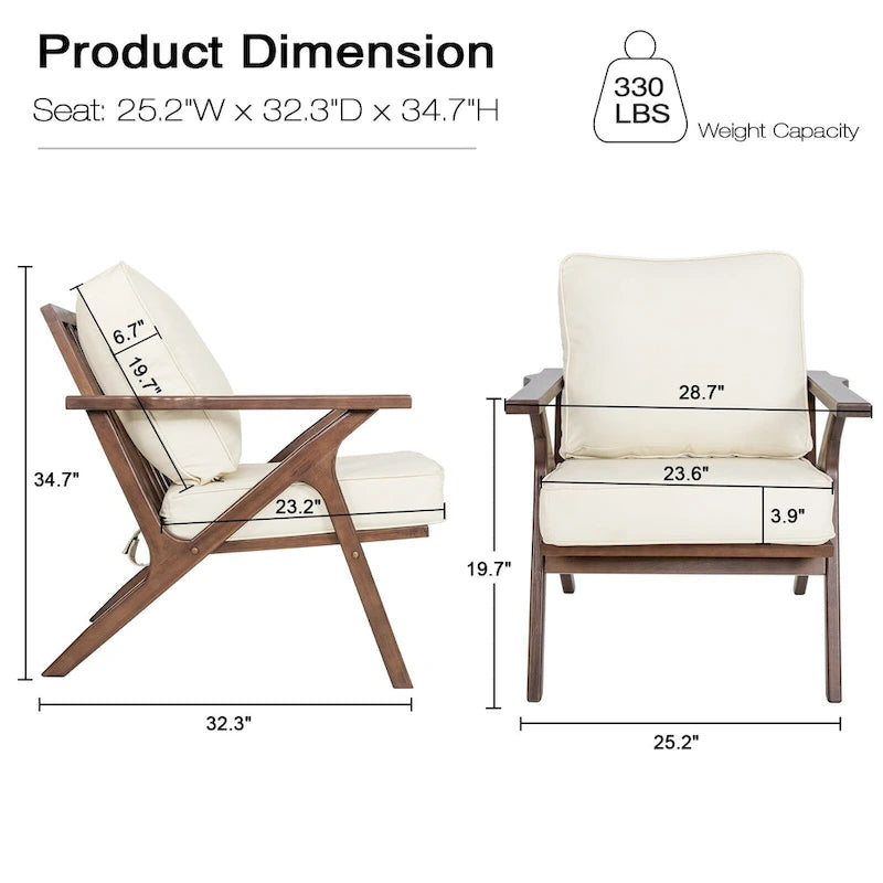 Accent Chair Living Room Chairs Mid Century Modern Chair Leisure Side Reading Arm Chair