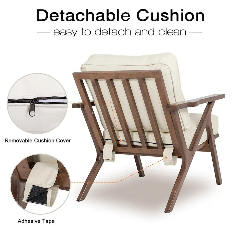 Accent Chair Living Room Chairs Mid Century Modern Chair Leisure Side Reading Arm Chair