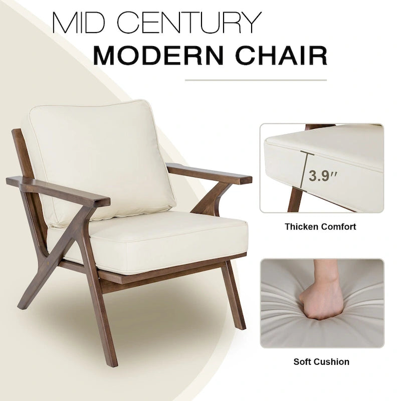 Accent Chair Living Room Chairs Mid Century Modern Chair Leisure Side Reading Arm Chair