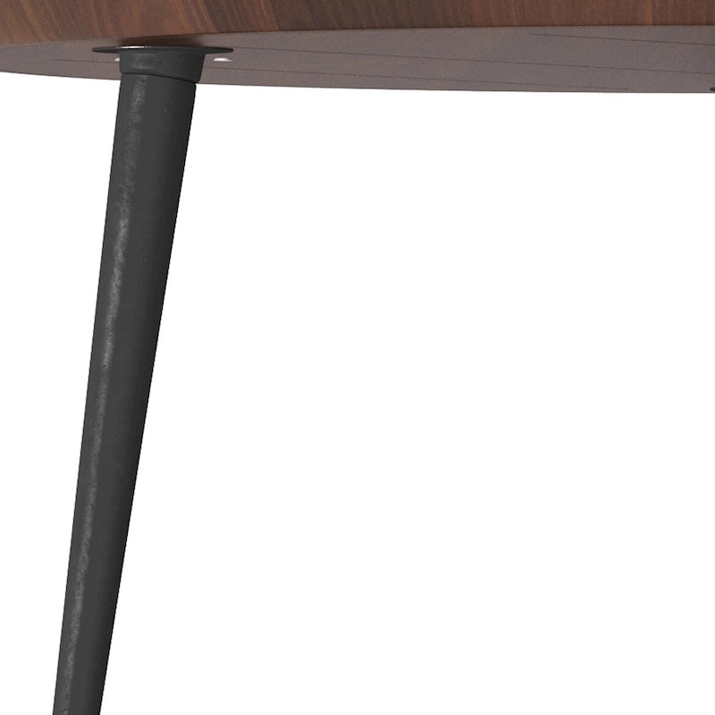 WYNDENHALL Joellla Modern Industrial Coffee Table in Cognac - 30 d x 30 w x 16 h