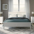 Modern King Bed Frame with Headboard and Footboard, King Size Platform Bed with Wood Slats Support