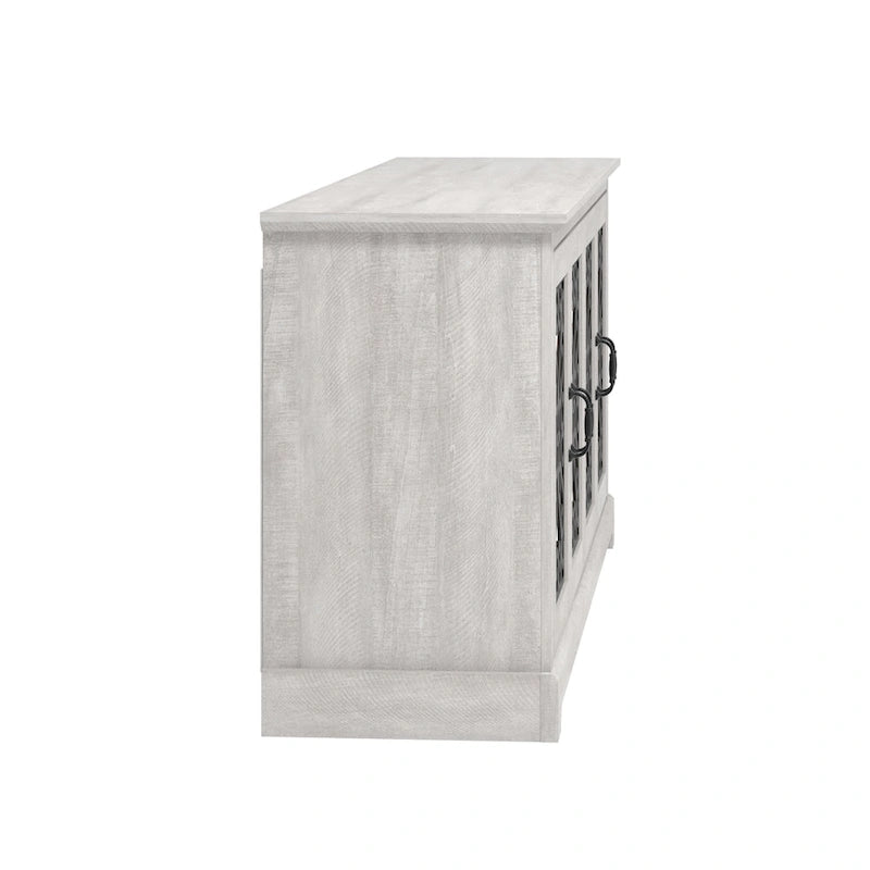 GALANO Calidia 68.2 in. Grey Stone 4-Door Wide TV Stand for TVs up to 75 in. - 68.2 L x 17.1 W x 29.3 H