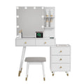 5 drawers Dressing table set with plugs