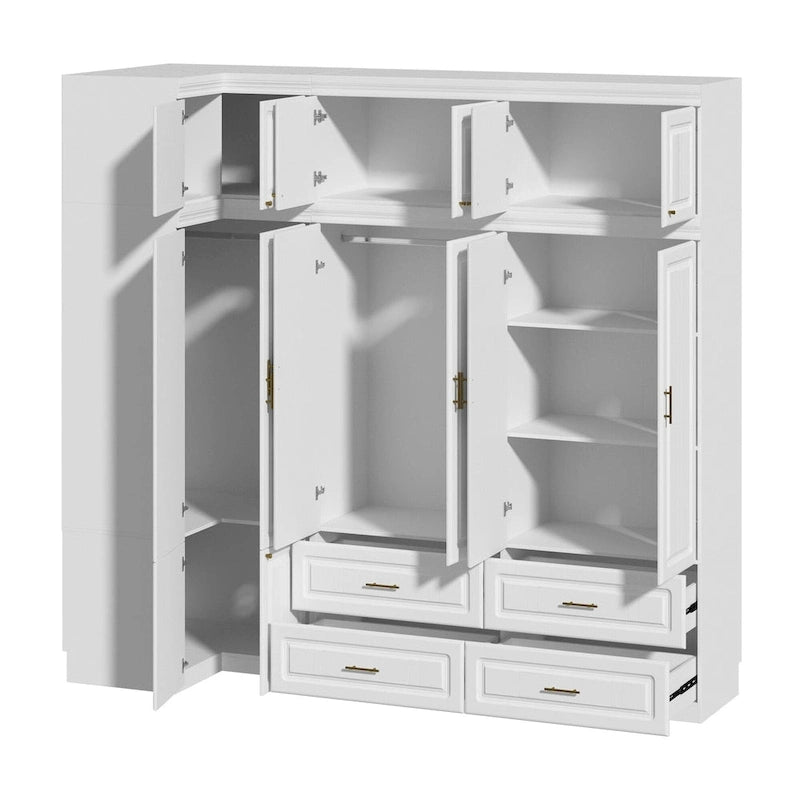 Closet Organizatin Armoires Wardrobes Hanging 4 Drawers Large Storage