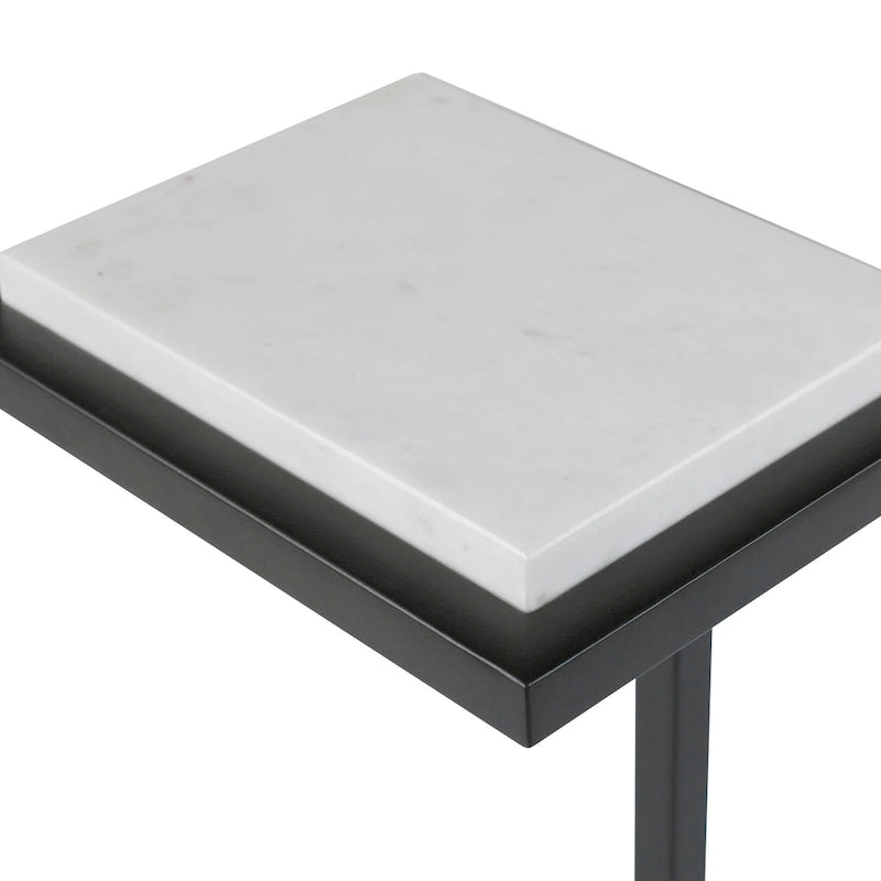 White Martini End Table - 8D x 10W x 23H