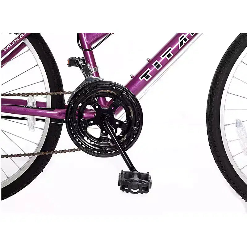 Titan Bikes Wildcat 12-Speed Women's Mountain Bike, Purple