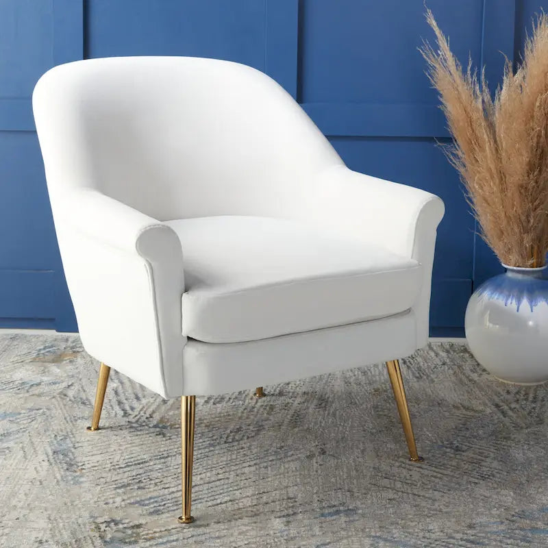 SAFAVIEH Edina Accent Chair - 29.5  W x 30.7  L x 32.9  H - 30Wx31Dx33H