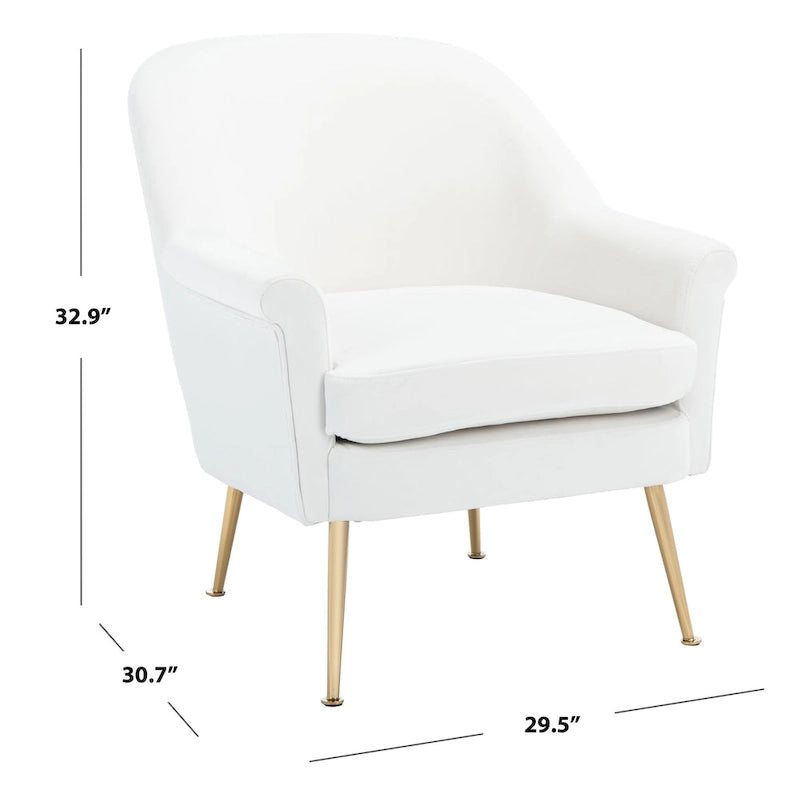 SAFAVIEH Edina Accent Chair - 29.5  W x 30.7  L x 32.9  H - 30Wx31Dx33H