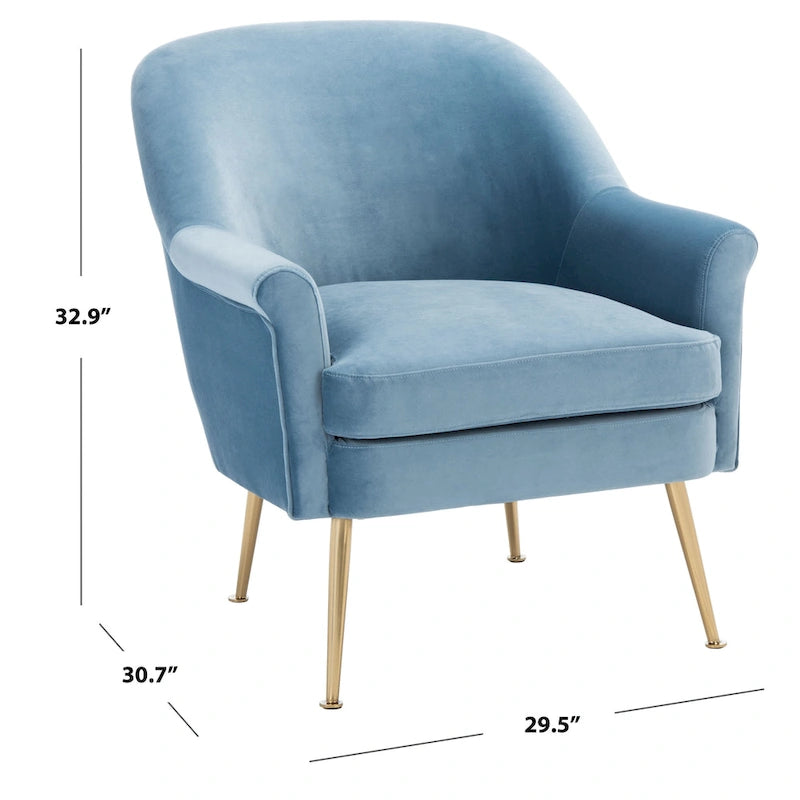 SAFAVIEH Edina Accent Chair - 29.5  W x 30.7  L x 32.9  H - 30Wx31Dx33H