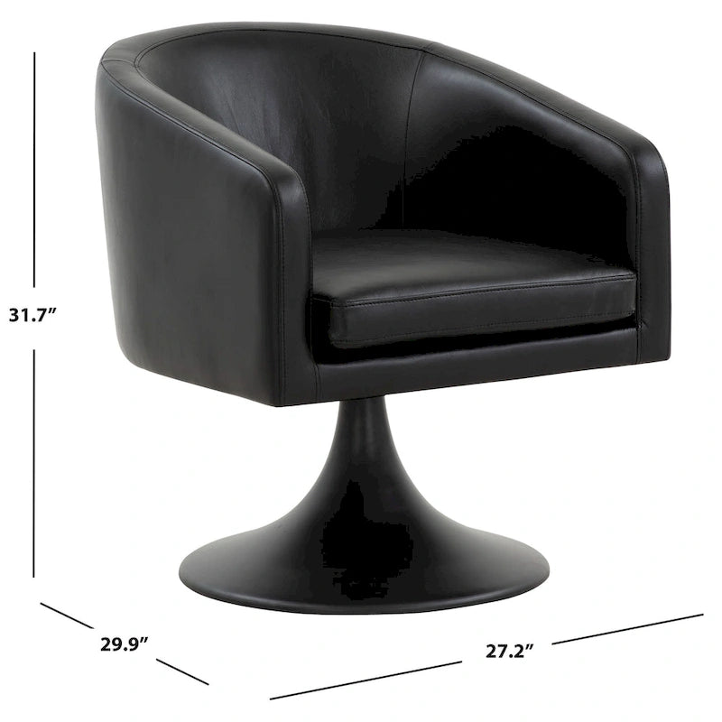 SAFAVIEH Couture Tela Pedestal Chair - 27.6  W x 29.7  L x 31.9  H - 27Wx30Dx32H