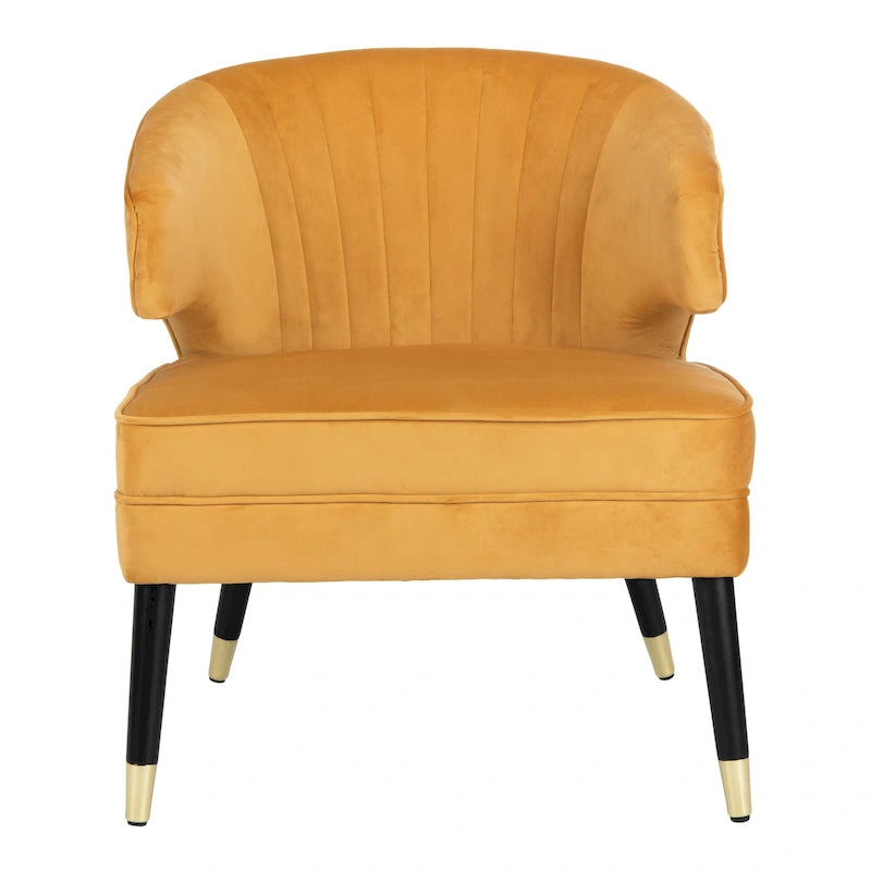 SAFAVIEH Amalia Velvet Wingback Accent Chair - 26.8  x 28  x 31.9  - 27Wx28Dx32H