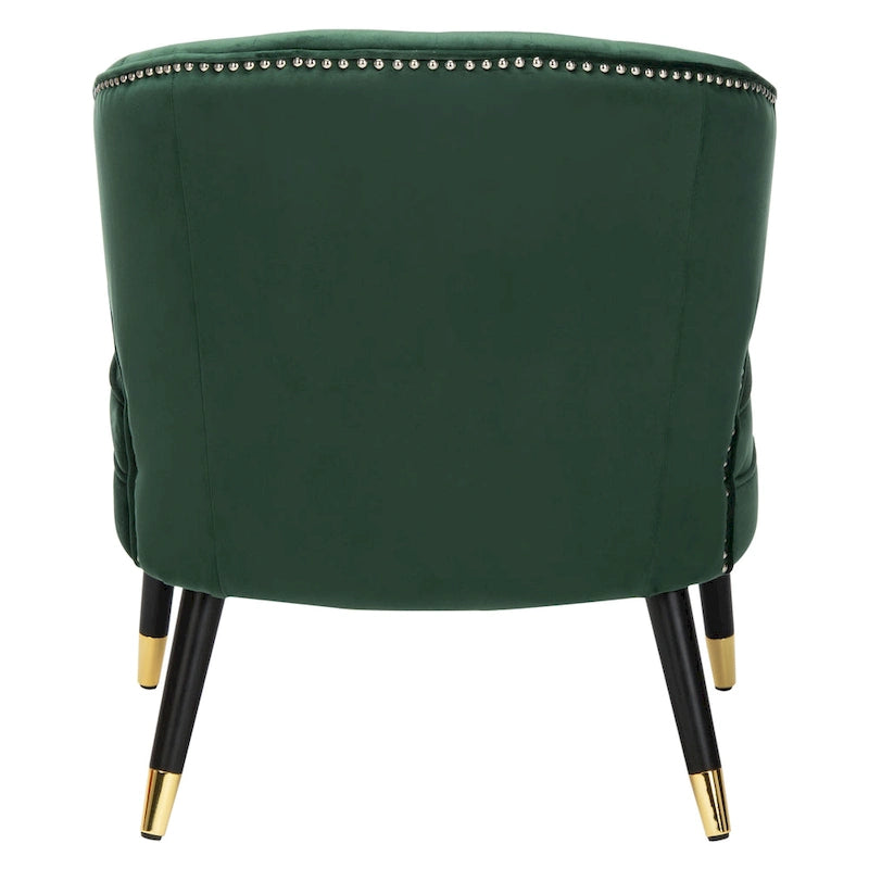 SAFAVIEH Amalia Velvet Wingback Accent Chair - 26.8  x 28  x 31.9  - 27Wx28Dx32H