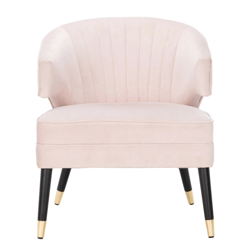 SAFAVIEH Amalia Velvet Wingback Accent Chair - 26.8  x 28  x 31.9  - 27Wx28Dx32H
