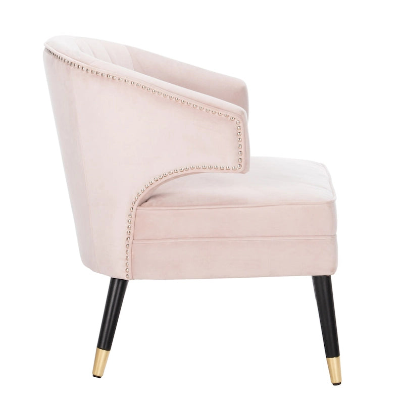 SAFAVIEH Amalia Velvet Wingback Accent Chair - 26.8  x 28  x 31.9  - 27Wx28Dx32H