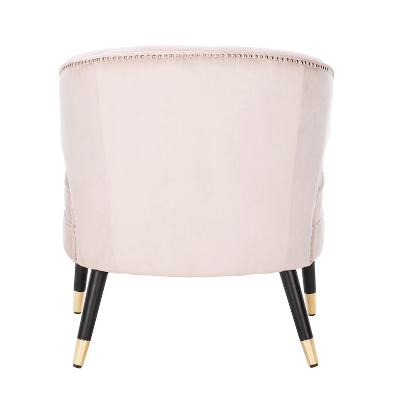 SAFAVIEH Amalia Velvet Wingback Accent Chair - 26.8  x 28  x 31.9  - 27Wx28Dx32H