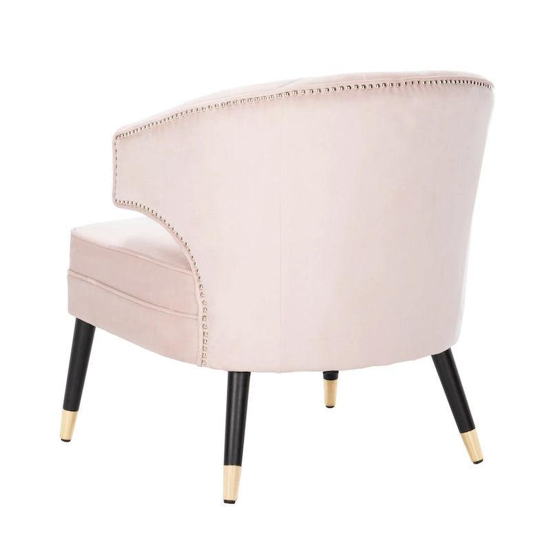 SAFAVIEH Amalia Velvet Wingback Accent Chair - 26.8  x 28  x 31.9  - 27Wx28Dx32H