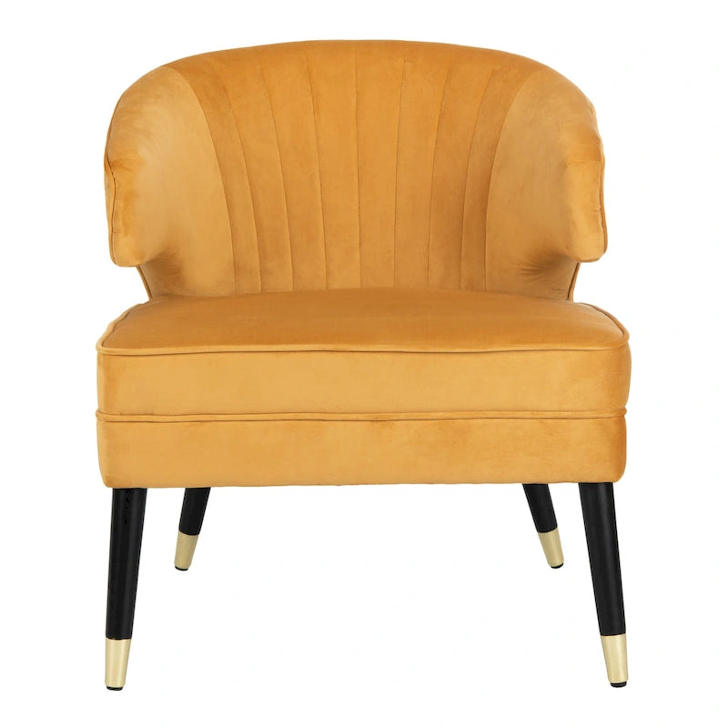 SAFAVIEH Amalia Velvet Wingback Accent Chair - 26.8  x 28  x 31.9  - 27Wx28Dx32H