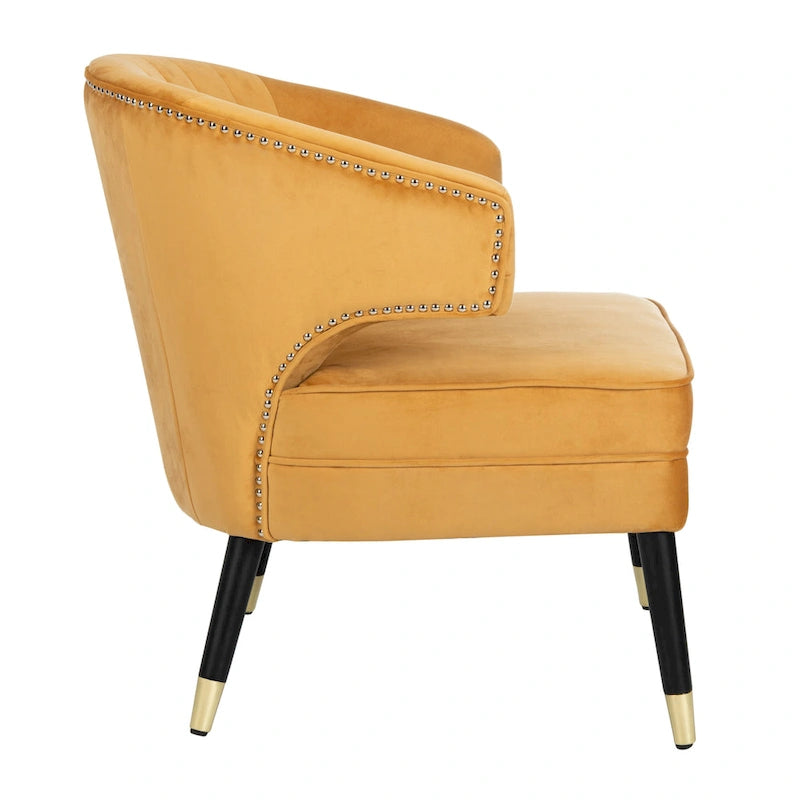 SAFAVIEH Amalia Velvet Wingback Accent Chair - 26.8  x 28  x 31.9  - 27Wx28Dx32H