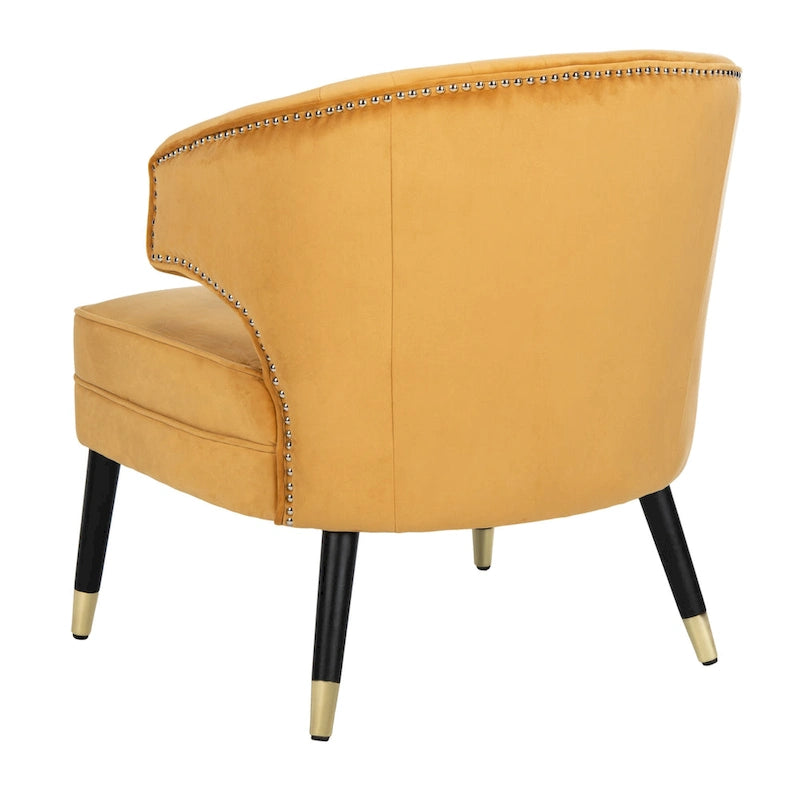 SAFAVIEH Amalia Velvet Wingback Accent Chair - 26.8  x 28  x 31.9  - 27Wx28Dx32H