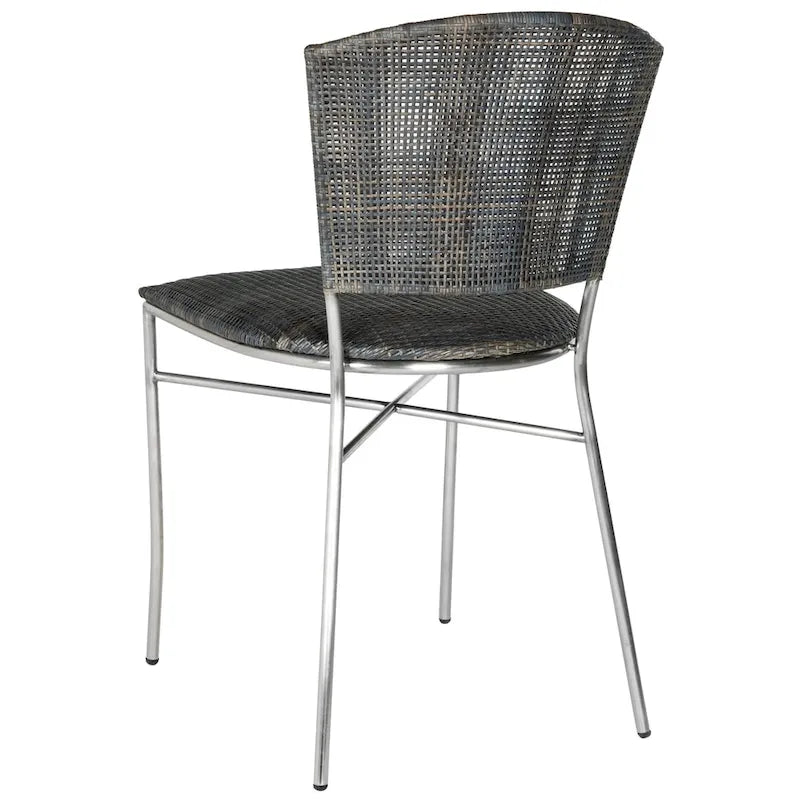 SAFAVIEH Iroda Black Dining Chair (Set of 2) - 17.5 x21.8 x33.3  - 18Wx22Dx33H