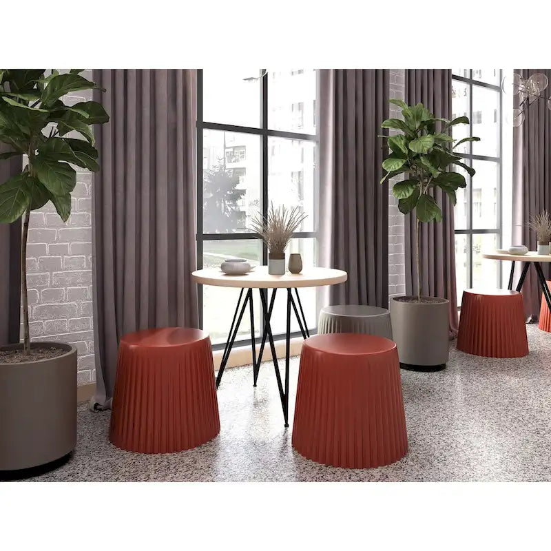 Stackable Modern Dining Restaurant Stacking Chairs End Table Cupcake for Living Break Room Vanity Bedroom No Back Office
