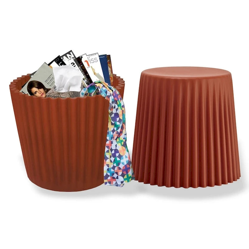 Stackable Modern Dining Restaurant Stacking Chairs End Table Cupcake for Living Break Room Vanity Bedroom No Back Office