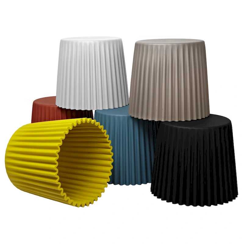 Stackable Modern Dining Restaurant Stacking Chairs End Table Cupcake for Living Break Room Vanity Bedroom No Back Office