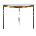 Uttermost Imelda 40  Long Marble Top Iron Console Table