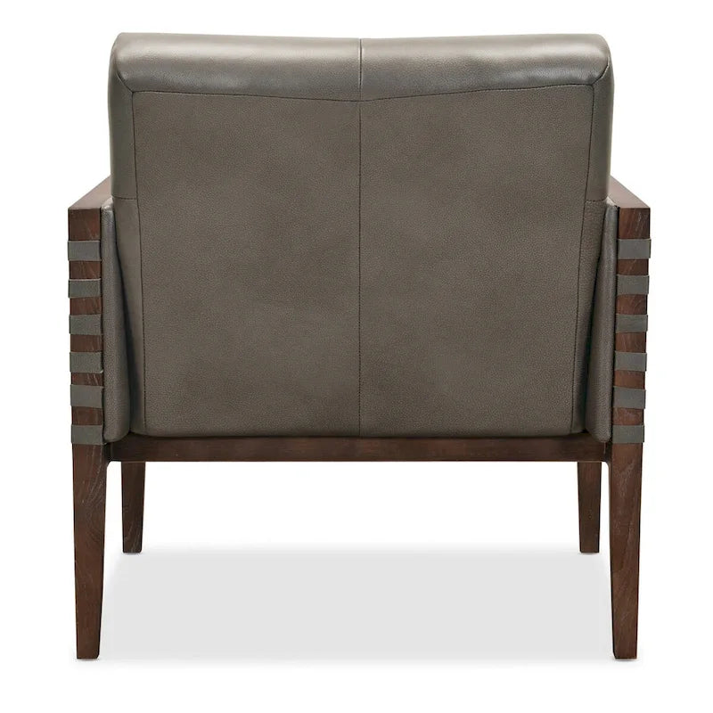 Hooker Furniture Carverdale 31 Wide Wood Framed Leather Upholstered