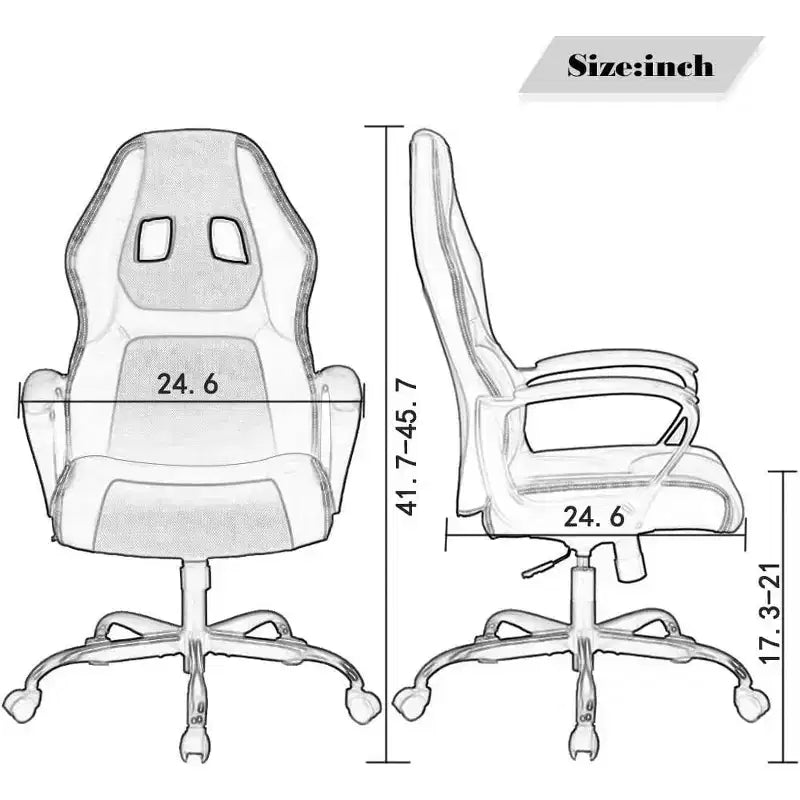 Chaise de bureau FDW Chaise de jeu pour PC Chaise de bureau pas chère en cuir PU Fauteuil de direction pour ordinateur Support lombaire pour femmes et hommes