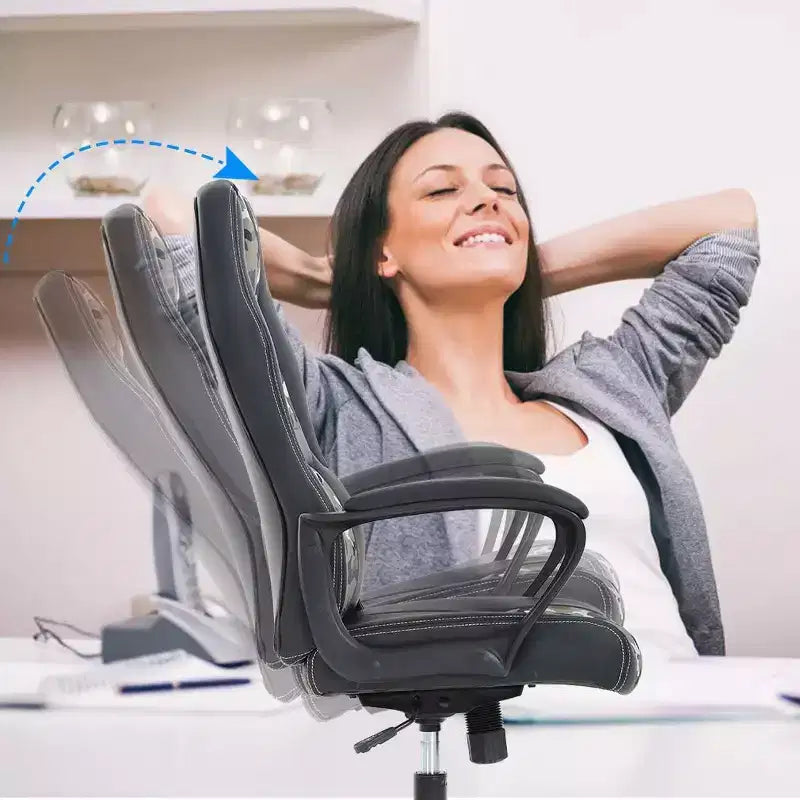 Chaise de bureau FDW Chaise de jeu pour PC Chaise de bureau pas chère en cuir PU Fauteuil de direction pour ordinateur Support lombaire pour femmes et hommes