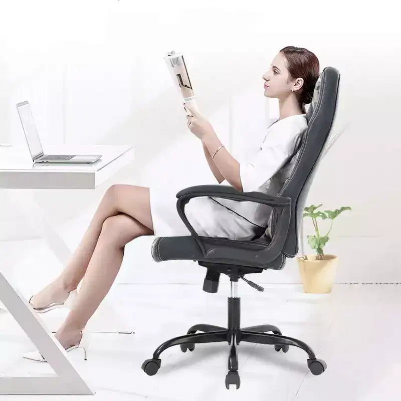 Chaise de bureau FDW Chaise de jeu pour PC Chaise de bureau pas chère en cuir PU Fauteuil de direction pour ordinateur Support lombaire pour femmes et hommes
