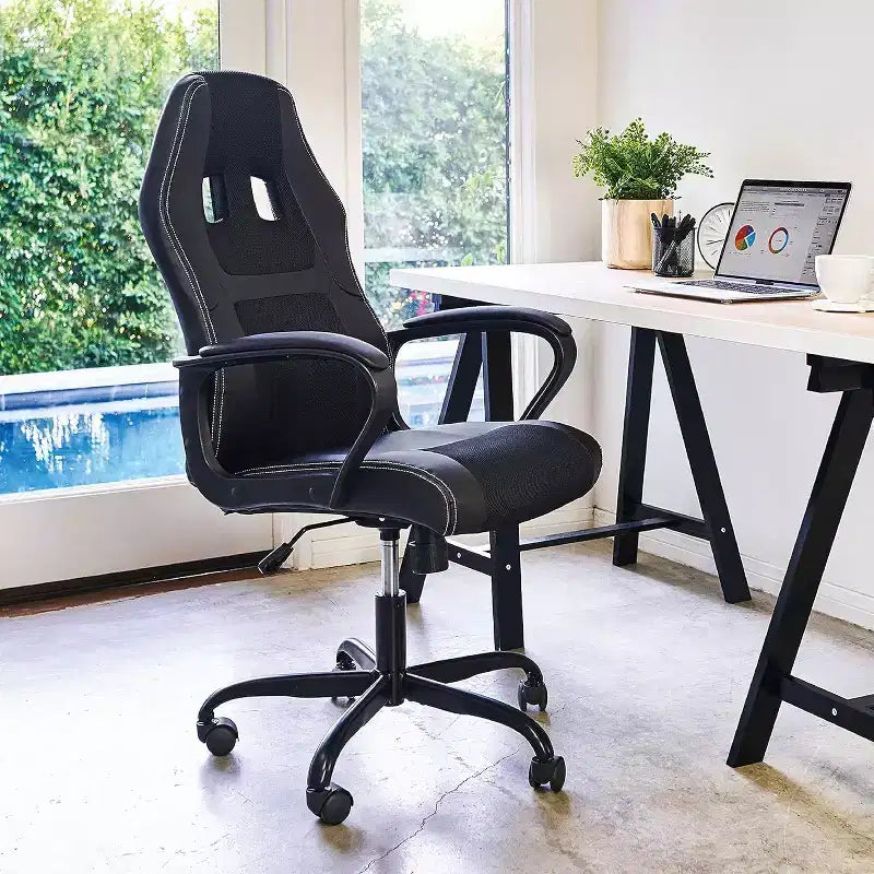 Chaise de bureau FDW Chaise de jeu pour PC Chaise de bureau pas chère en cuir PU Fauteuil de direction pour ordinateur Support lombaire pour femmes et hommes
