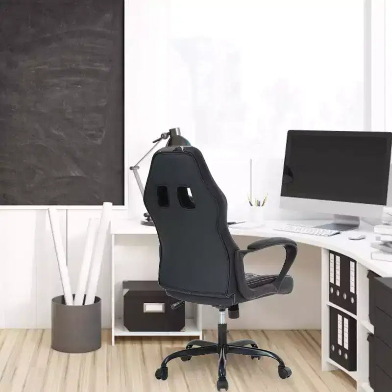 Chaise de bureau FDW Chaise de jeu pour PC Chaise de bureau pas chère en cuir PU Fauteuil de direction pour ordinateur Support lombaire pour femmes et hommes