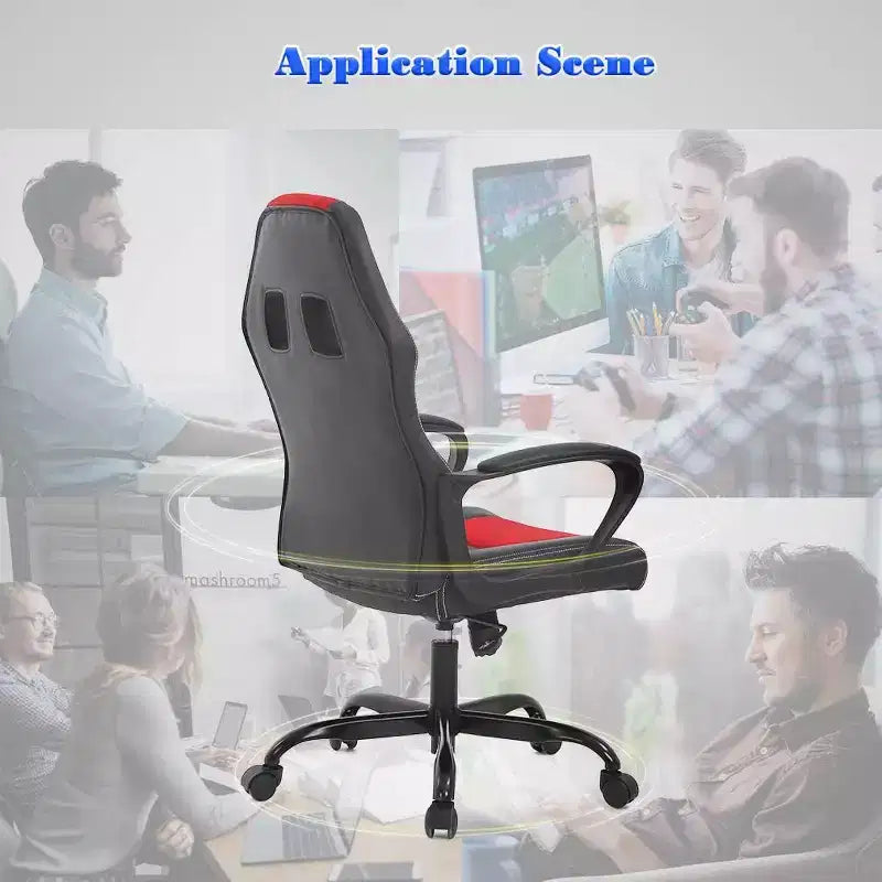 Chaise de bureau FDW Chaise de jeu pour PC Chaise de bureau pas chère en cuir PU Fauteuil de direction pour ordinateur Support lombaire pour femmes et hommes