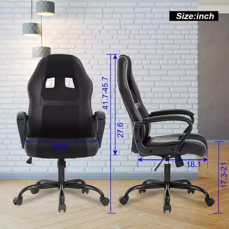Chaise de bureau FDW Chaise de jeu pour PC Chaise de bureau pas chère en cuir PU Fauteuil de direction pour ordinateur Support lombaire pour femmes et hommes