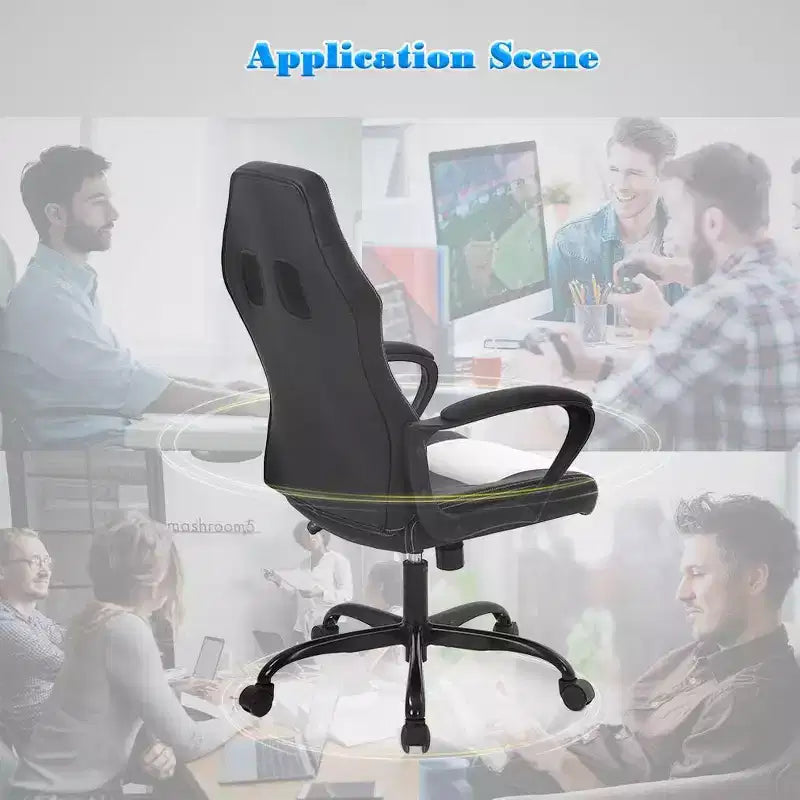 Chaise de bureau FDW Chaise de jeu pour PC Chaise de bureau pas chère en cuir PU Fauteuil de direction pour ordinateur Support lombaire pour femmes et hommes