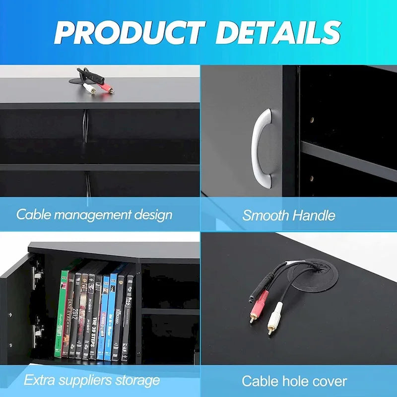 FITUEYES Wall Mounted TV Media Console Floating Desk Storage Hutch - 43.3