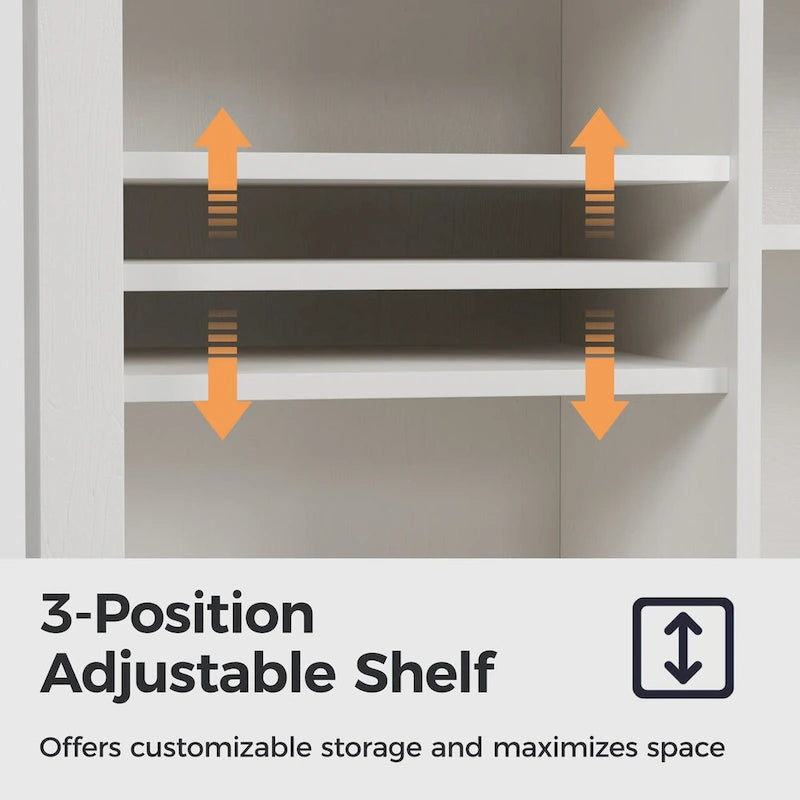 Royalcraft 51.96 Inch Bar Cabinet with Wine Rack and Large Storage