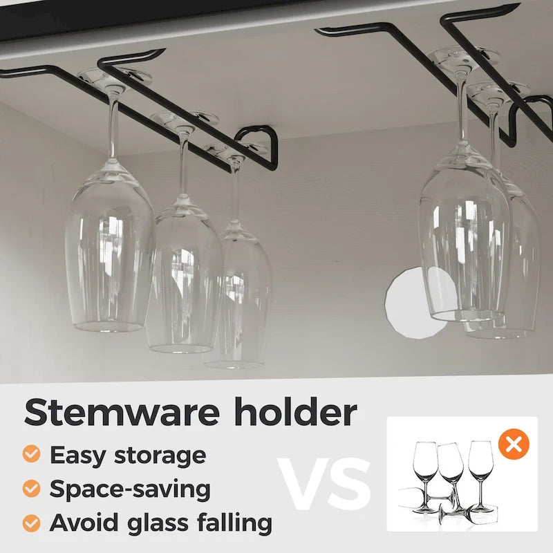 Royalcraft 51.96 Inch Bar Cabinet with Wine Rack and Large Storage