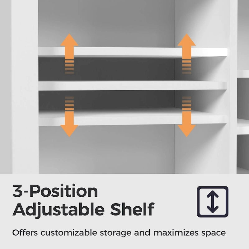 Royalcraft 51.96 Inch Bar Cabinet with Wine Rack and Large Storage