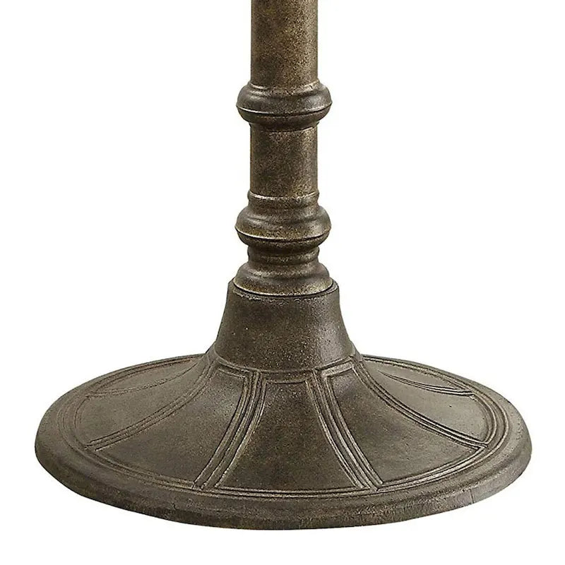 Round Transitional MDF and Metal Bistro Dining Table - 30 H x 30 W x 30 L Inches