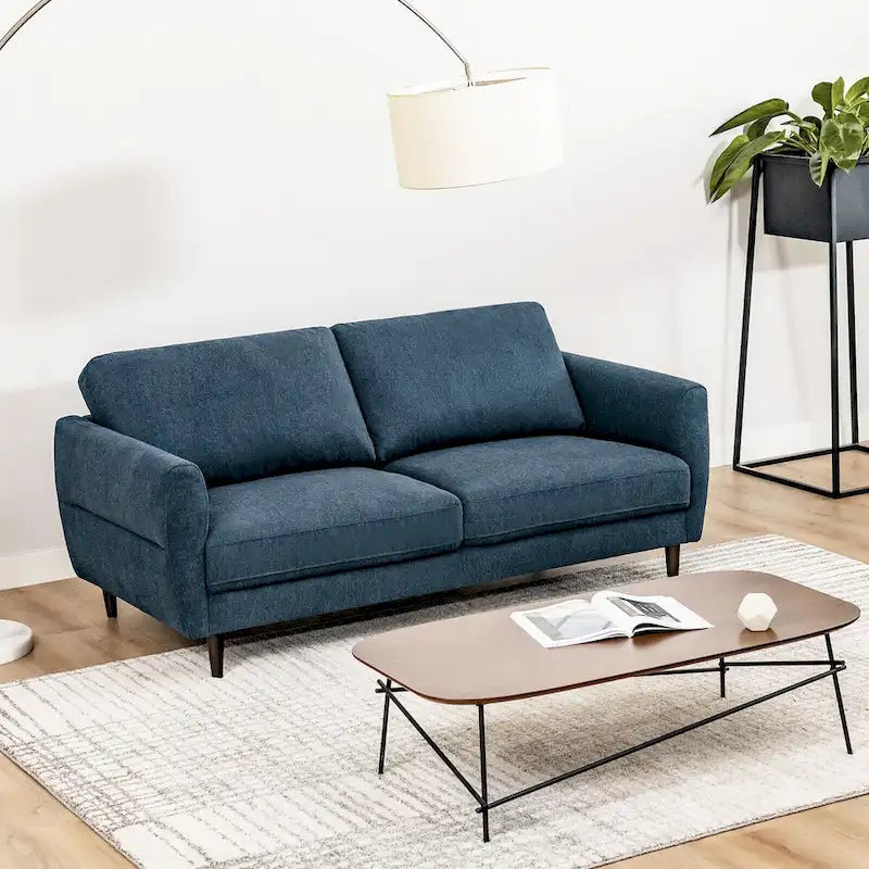 Gymax 72  Fabric Sofa Couch Living Room Small Apartment Furniture w/