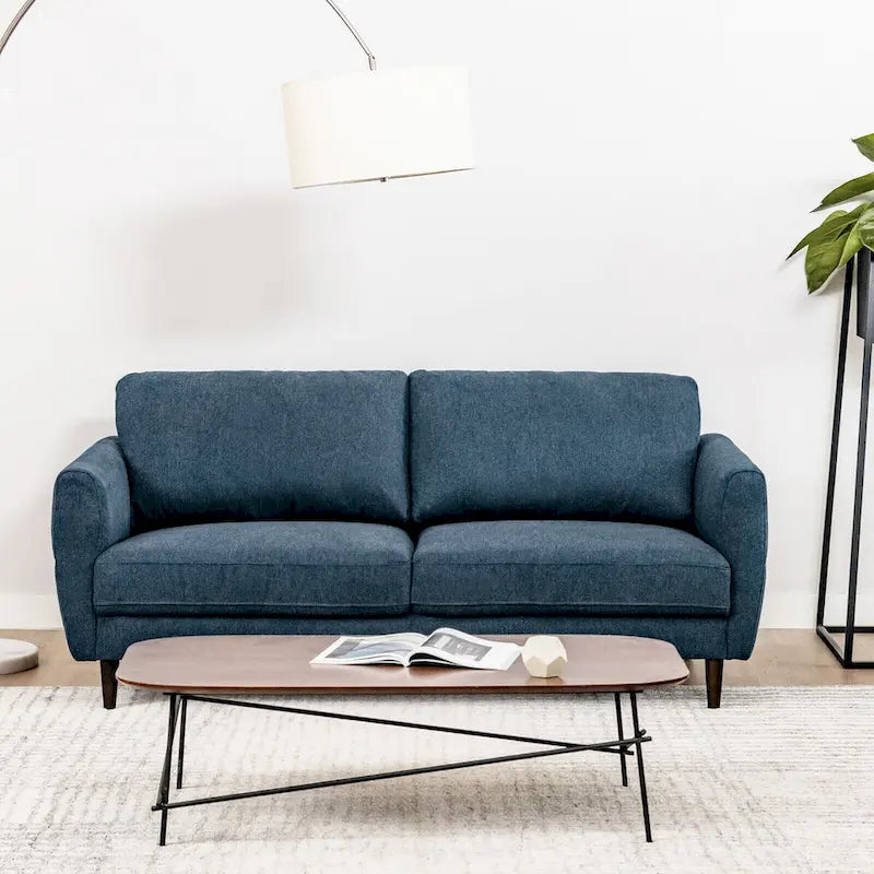 Gymax 72  Fabric Sofa Couch Living Room Small Apartment Furniture w/
