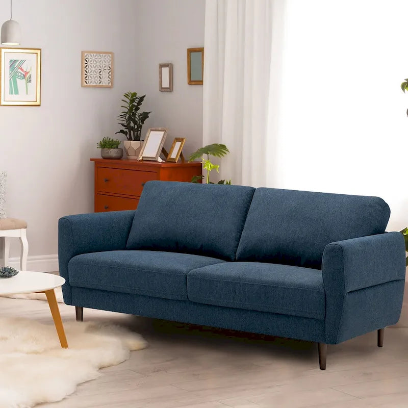 Gymax 72  Fabric Sofa Couch Living Room Small Apartment Furniture w/