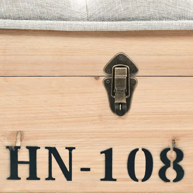vidaXL Storage Bench 43.3  Solid Wood Fir - 43.3  x 15.7  x 19.7