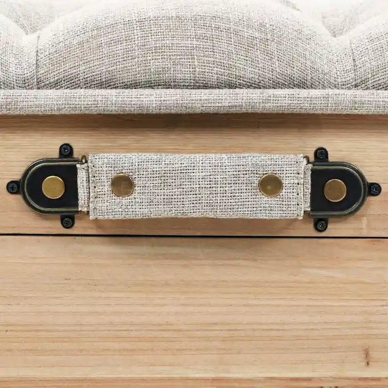 vidaXL Storage Bench 43.3  Solid Wood Fir - 43.3  x 15.7  x 19.7