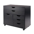 30.75 Black 3 Section Mobile Filing Cabinet