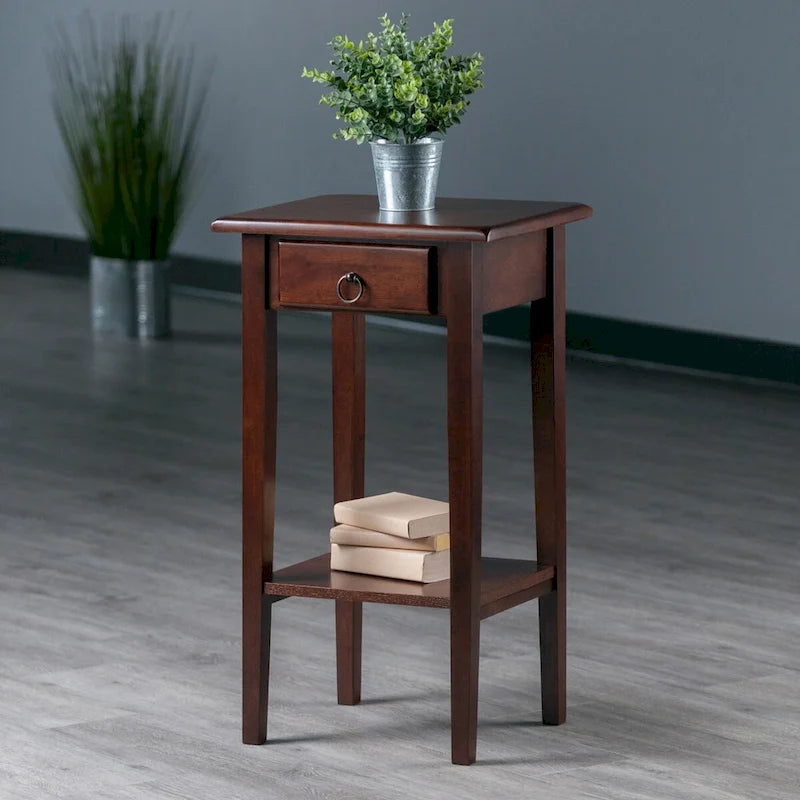 Regalia Accent, Side Table, Walnut - 17 W x 14 D x 29.50 H