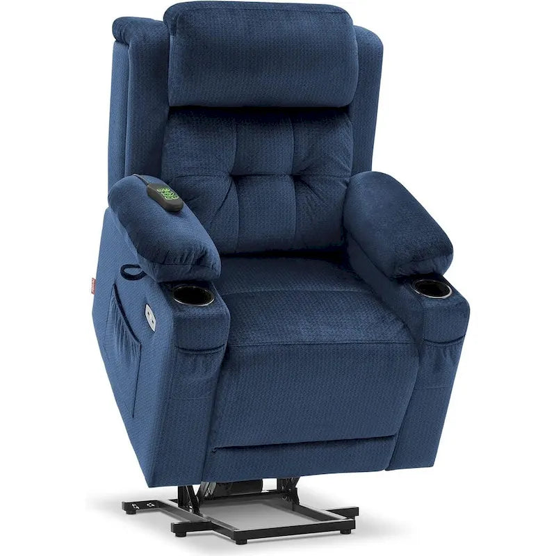 MCombo Lay Flat Lift Recliner with Power Headrest for Small Elderly People, Infinite Position Lift Chair, Fabric 7660